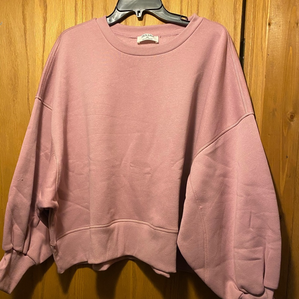 Brand new Mauve cropped crew sweatshirt